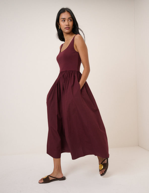 Burgundy Colorado Midi Dress