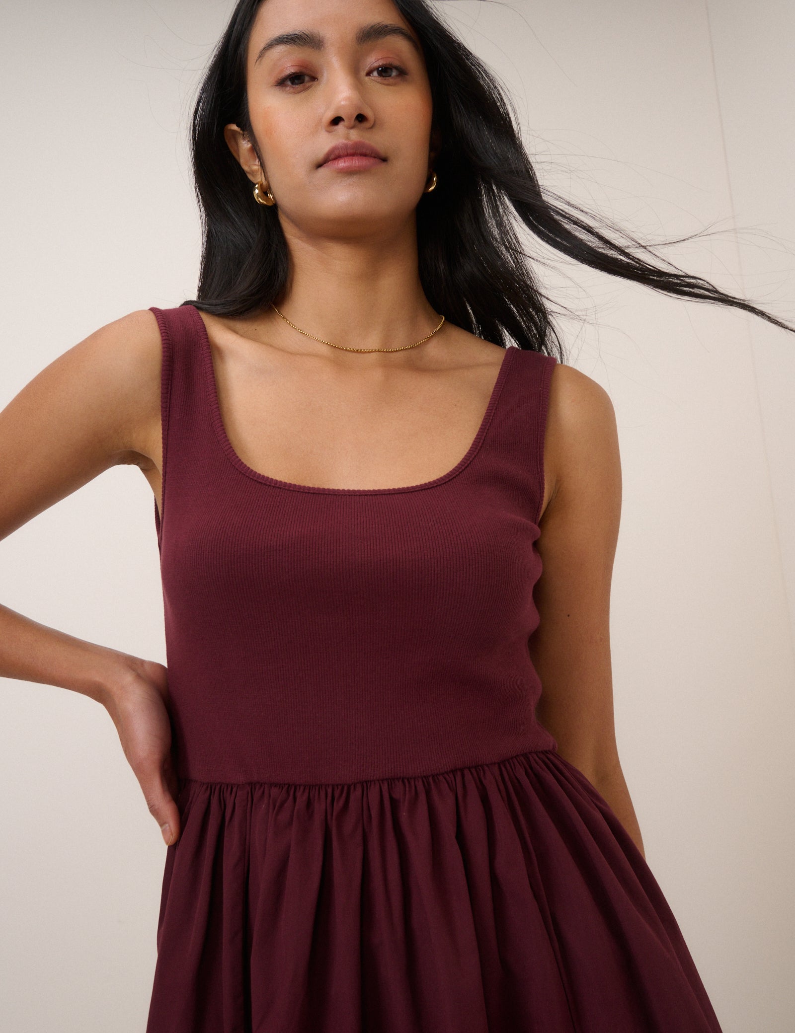 Burgundy Colorado Midi Dress