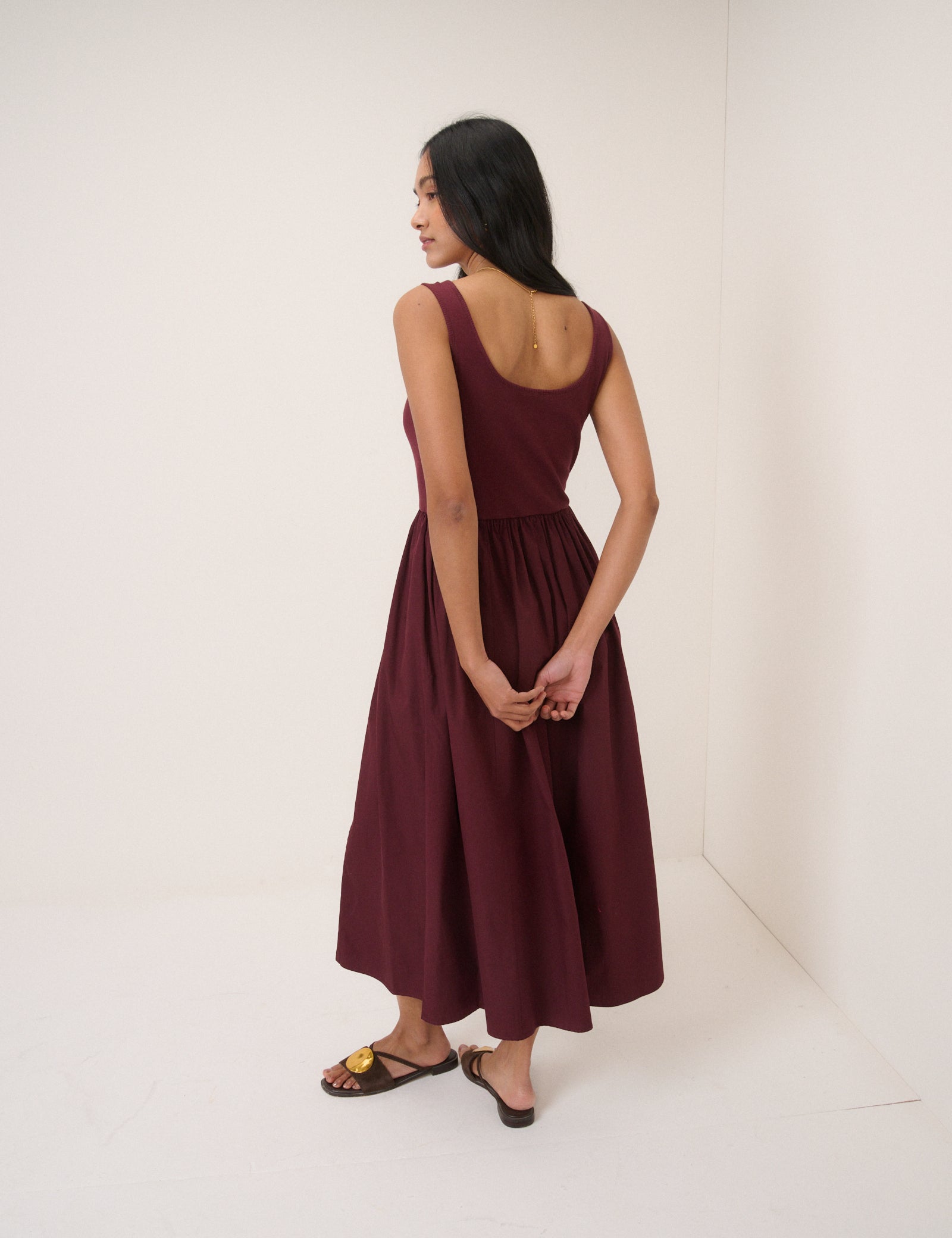 Burgundy Colorado Midi Dress