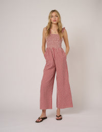 Red Gingham Maya Jumpsuit