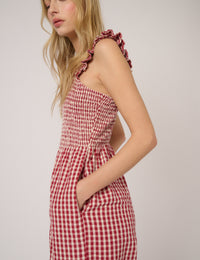 Red Gingham Maya Jumpsuit