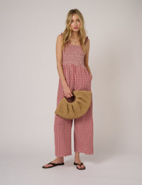 Red Gingham Maya Jumpsuit