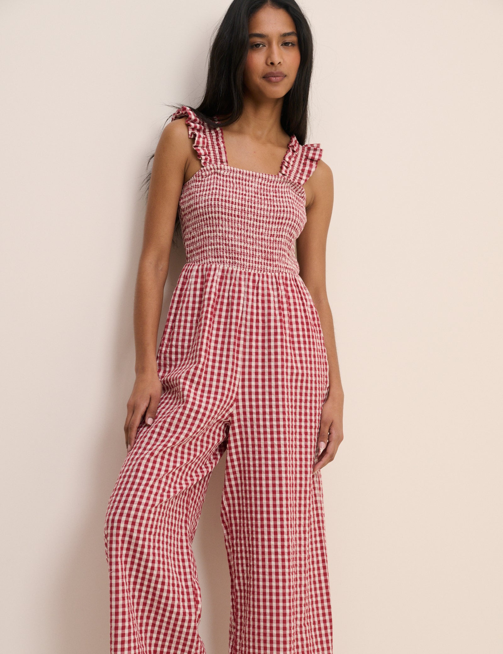 Red Gingham Maya Jumpsuit