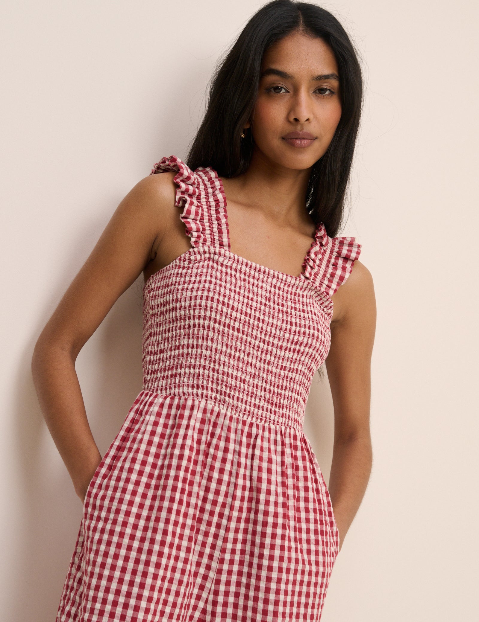 Red Gingham Maya Jumpsuit