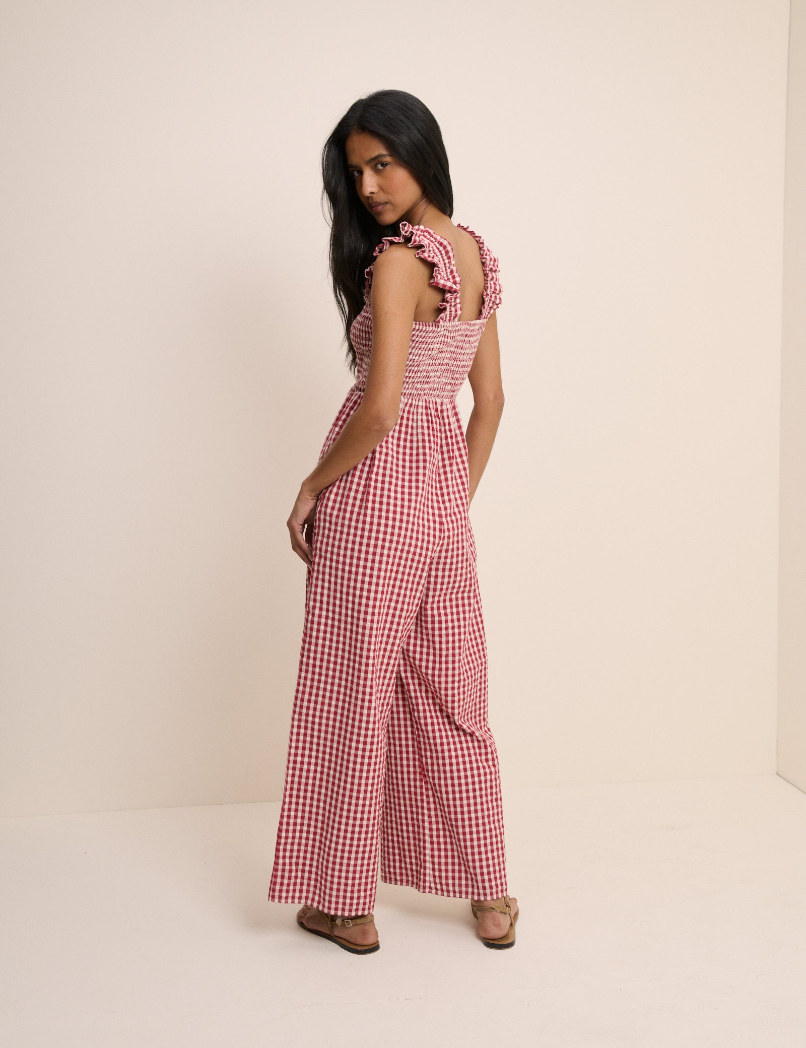 Red Gingham Maya Jumpsuit