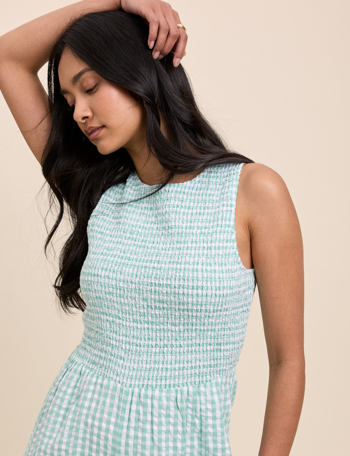 Mint Green Gingham Ruth Jumpsuit