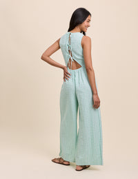 Mint Green Gingham Ruth Jumpsuit