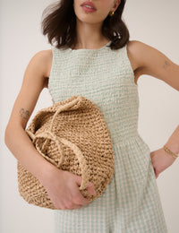 Mint Green Gingham Ruth Jumpsuit