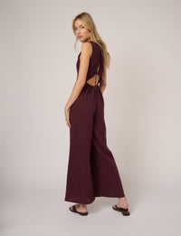 Burgundy Ruth Jumpsuit