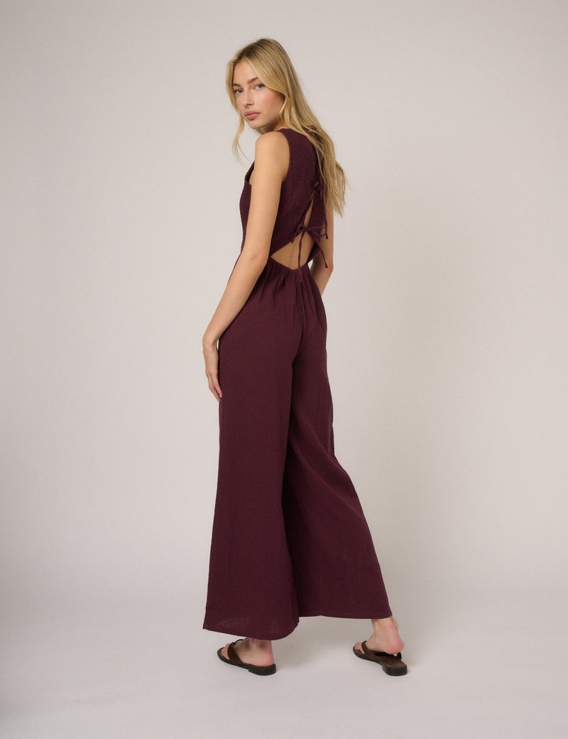 Burgundy Ruth Jumpsuit