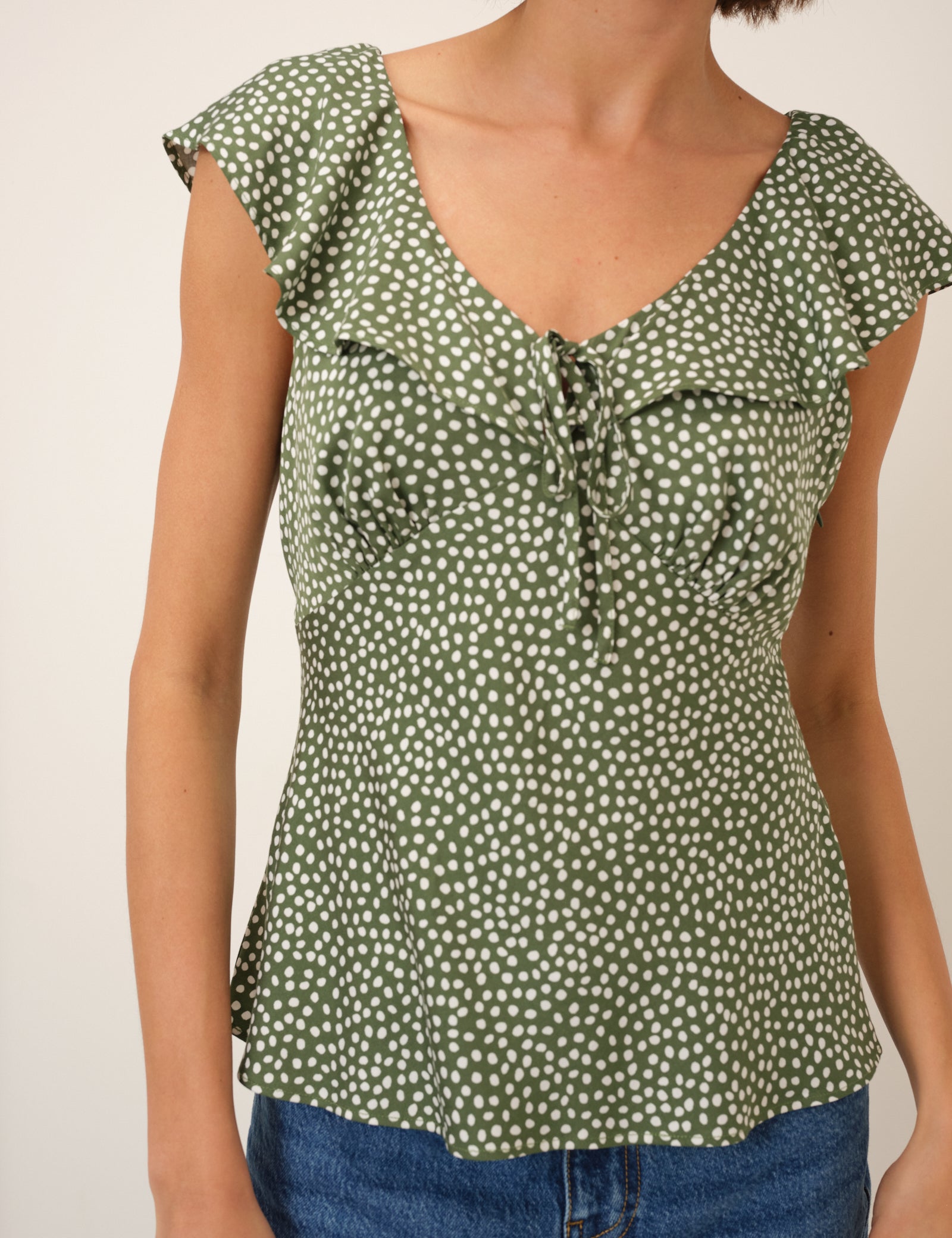 Green Spotty Top