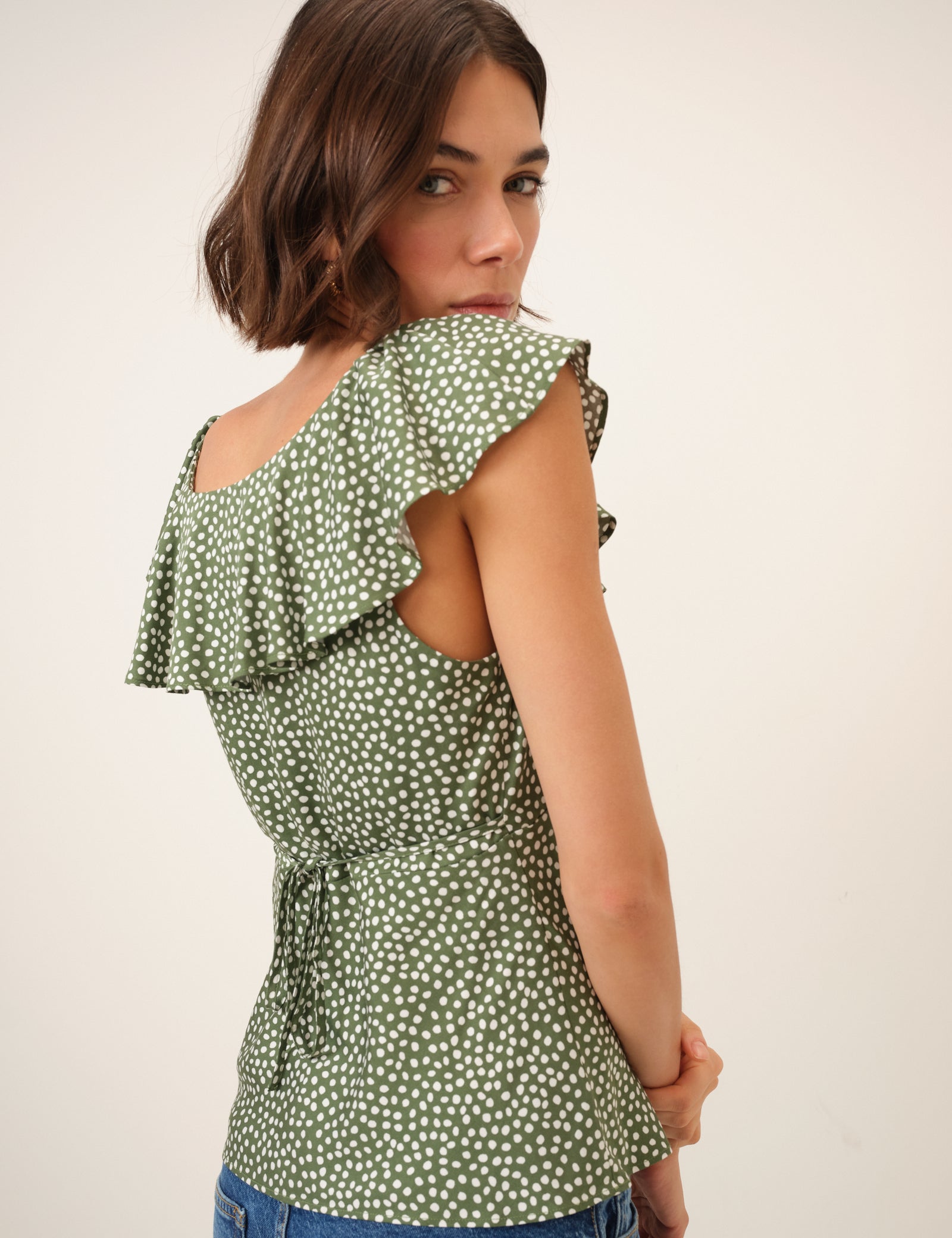 Green Spotty Top