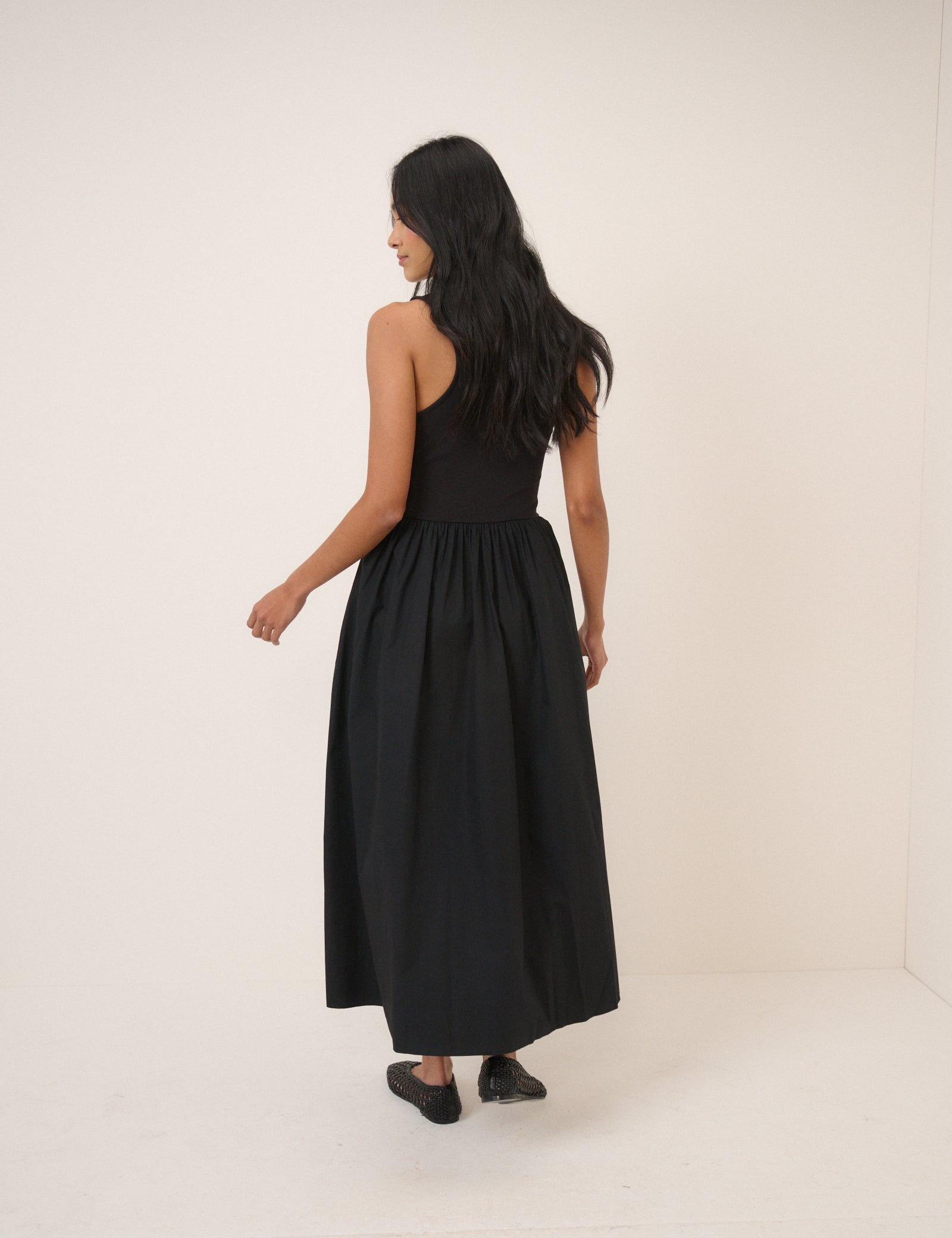 Black Lexie Midi Dress
