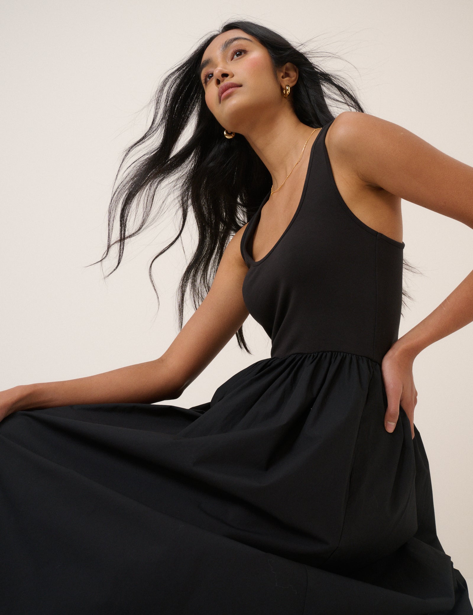 Black Racer Back Lexie Midi Dress Black Racer Back Lexie Midi Dress