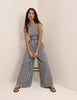 Black Gingham Halterneck Tizzy Jumpsuit