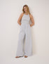 Blue Pinstripe Halterneck Tizzy Jumpsuit