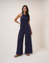 Navy Halterneck Tizzy Jumpsuit