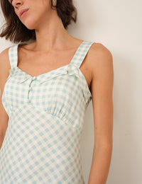 Mint Green Check Top