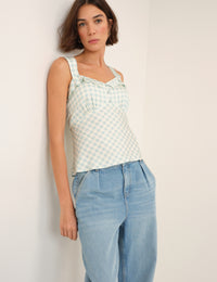 Mint Green Check Top