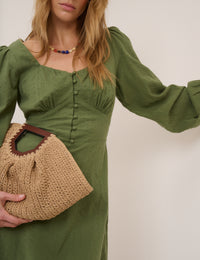 Green Long Sleeve Melody Mini Dress