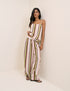Multi-Coloured Striped Linen-Blend Wide Leg Elstow Trousers