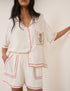 White Embroidered Shorts
