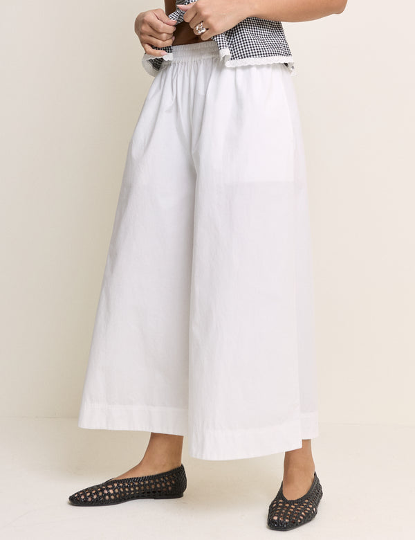 White Wide Leg Palazzo Culottes