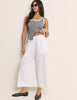 White Wide Leg Palazzo Trousers