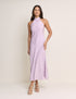 Lilac Floral Jacquard Fifi Maxi Dress