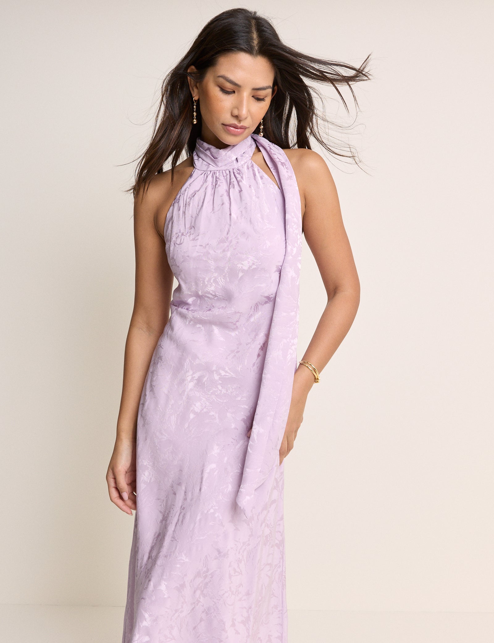 Lilac Floral Fifi Maxi Dress