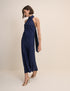 Navy Floral Jacquard Fifi Maxi Dress