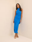 Cobalt Blue Jacquard Fifi Maxi Dress