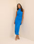 Cobalt Blue Jacquard Fifi Maxi Dress