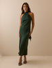 Emerald Green Floral Jacquard Fifi Maxi Dress