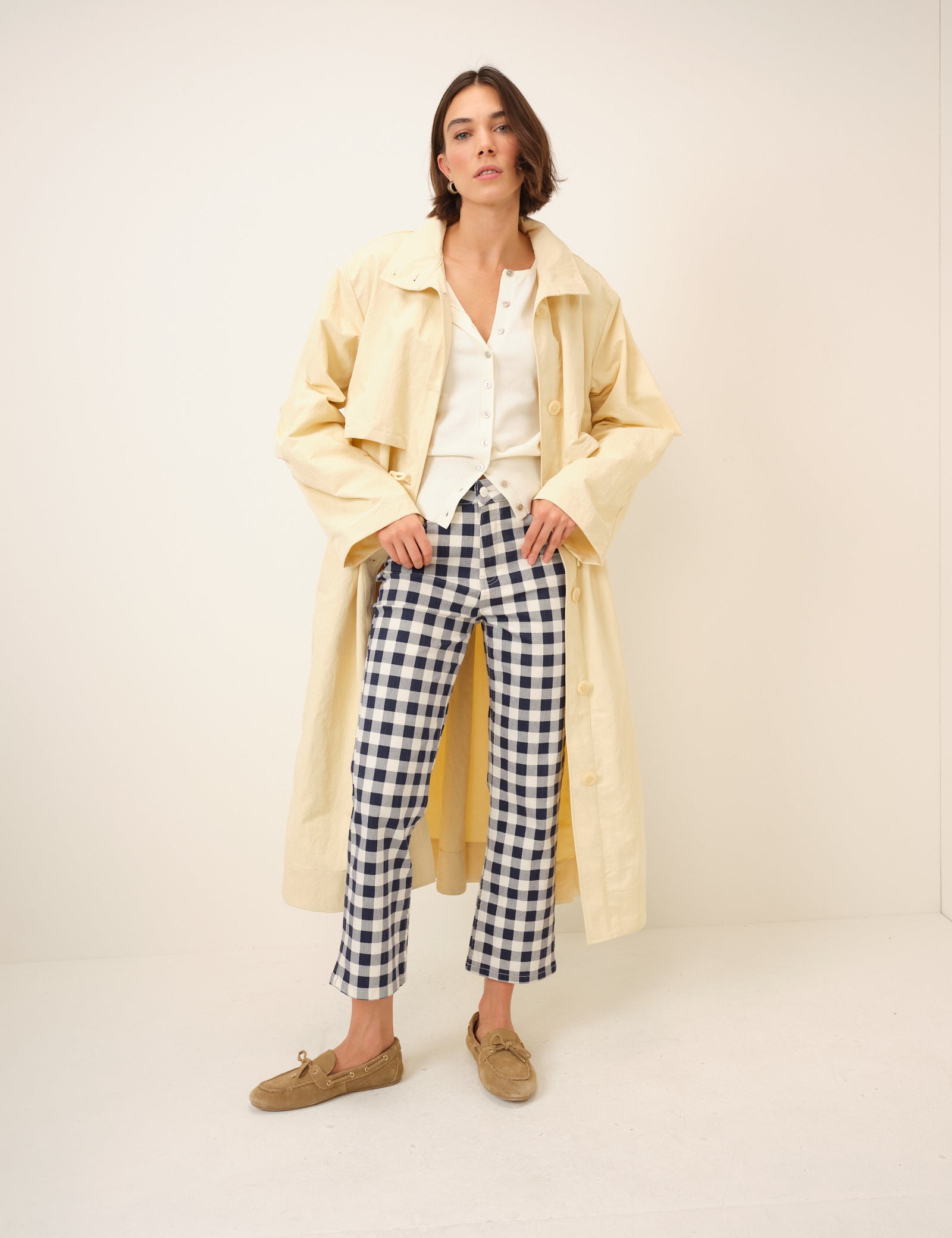 Butter Yellow Longline Funnel Neck Parka Jacket