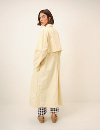Butter Yellow Longline Funnel Neck Parka Jacket
