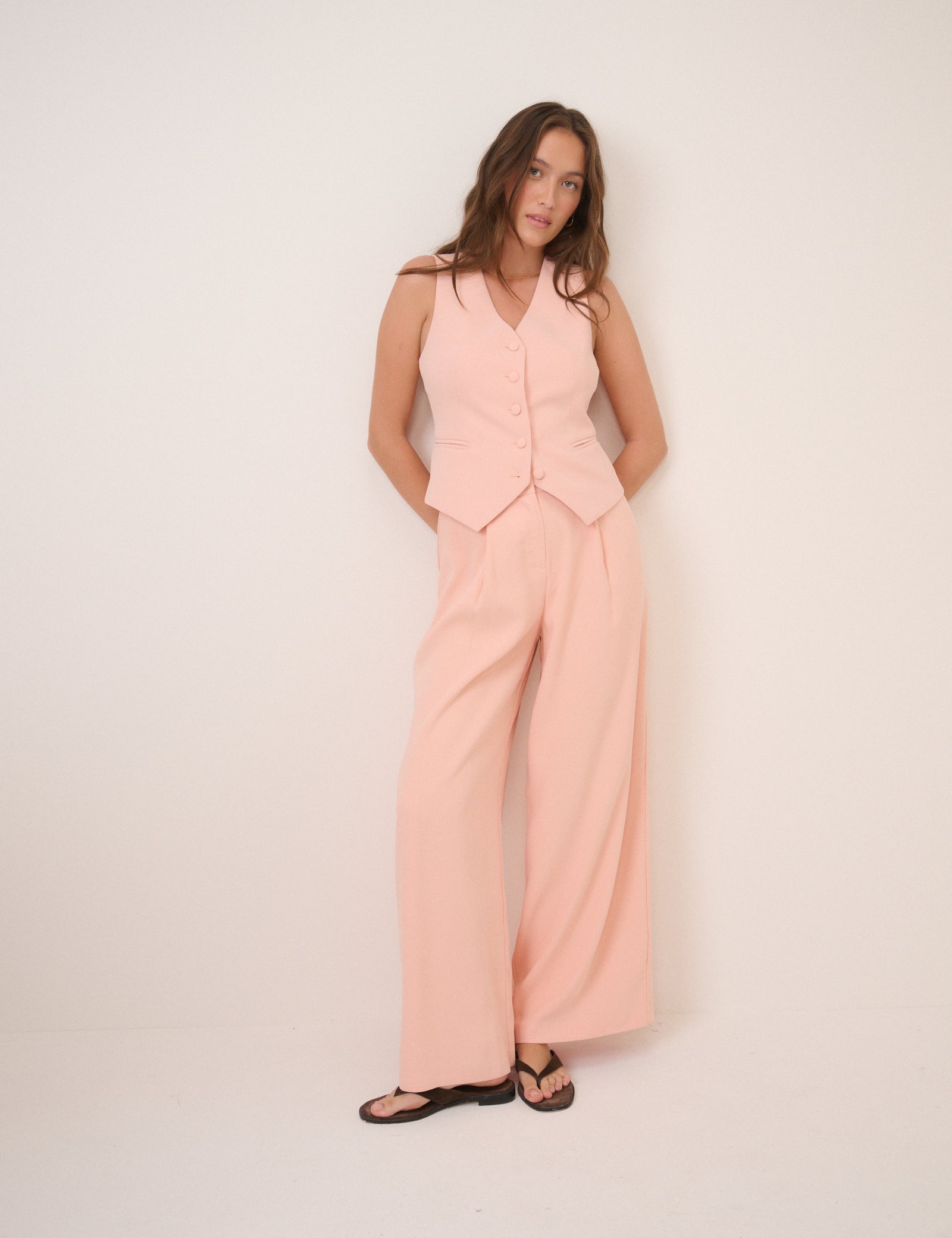 Peach Tailored Waistcoat