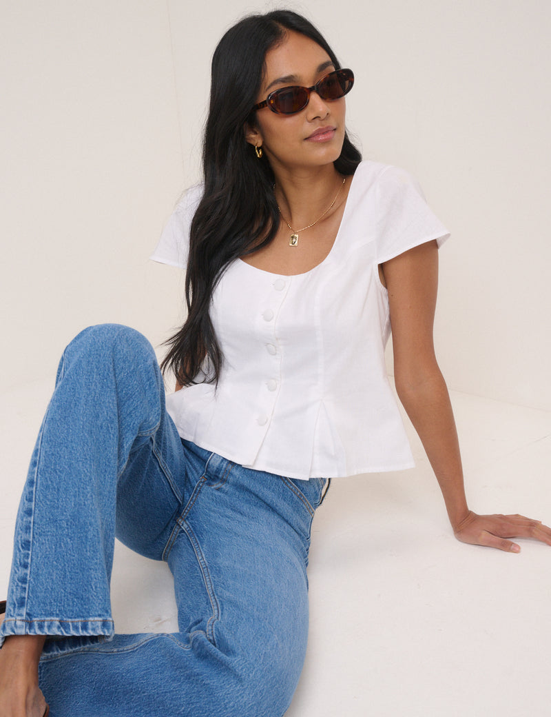 White Waistcoat Blouse