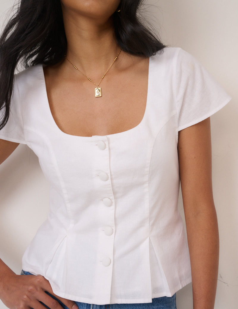 White Waistcoat Blouse