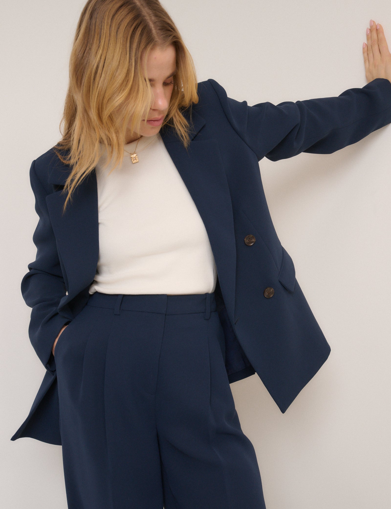 Navy Double Breasted Blazer