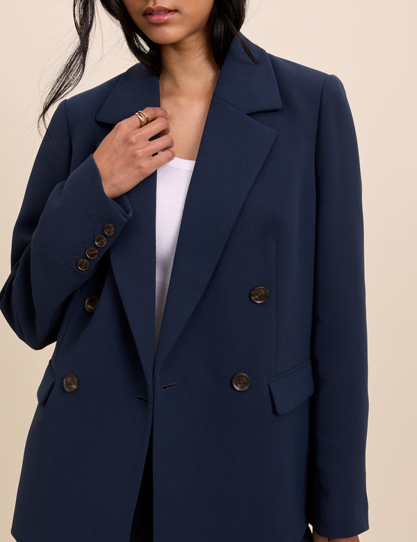 Navy Double Breasted Alicia Blazer