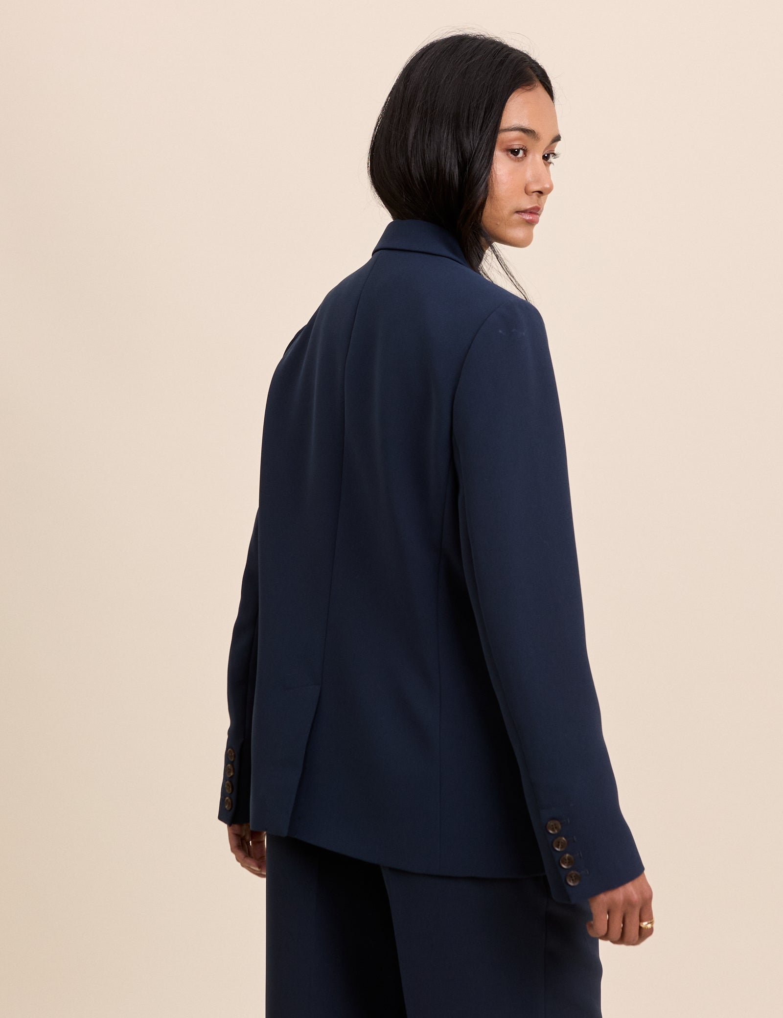 Navy Double Breasted Alicia Blazer