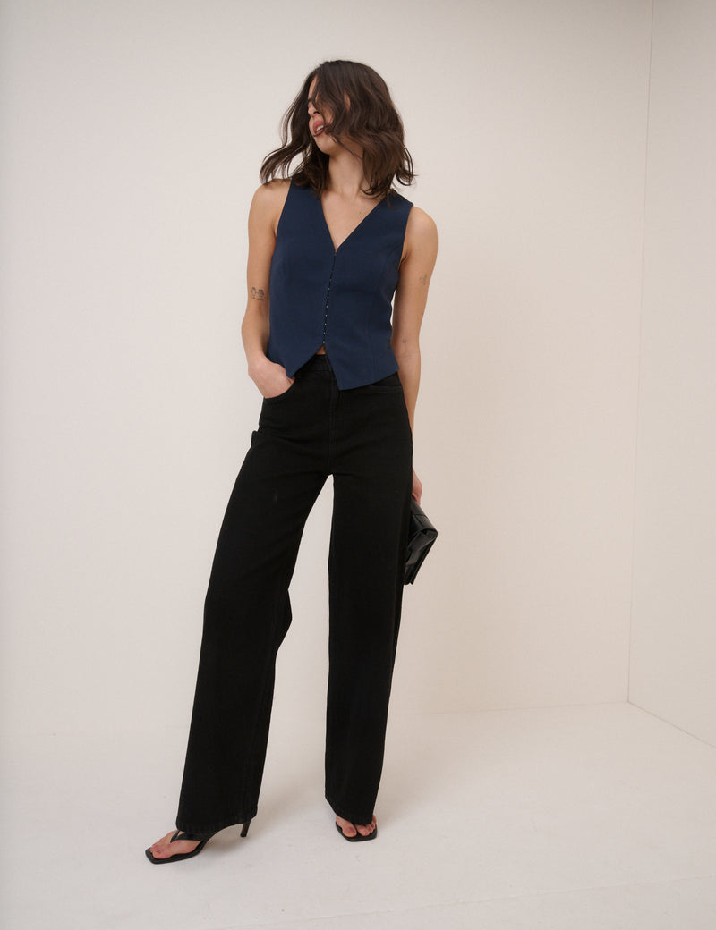 Navy Waistcoat