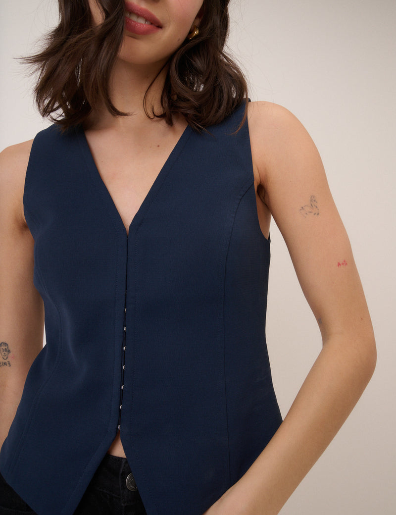 Navy Waistcoat