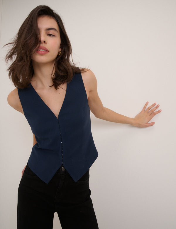 Navy Waistcoat