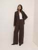 Brown Wide Leg Jax Crepe Trousers