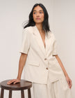 Stone Short Sleeve Relaxed Blazer