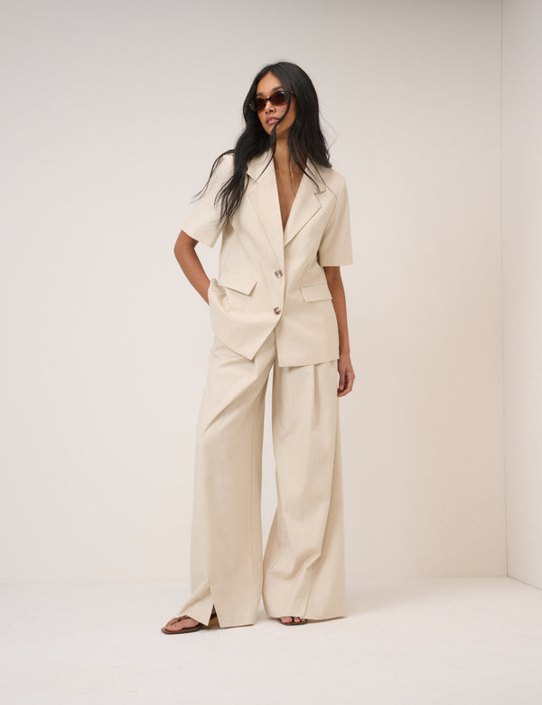 Stone Blazer & Trouser Set