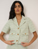 Short Sleeve Boucle Jacket