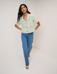 Short Sleeved Boucle Jacket